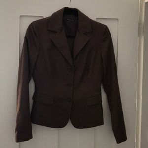 Tahari Women's Brown Blazer with Topstitching Sz 6